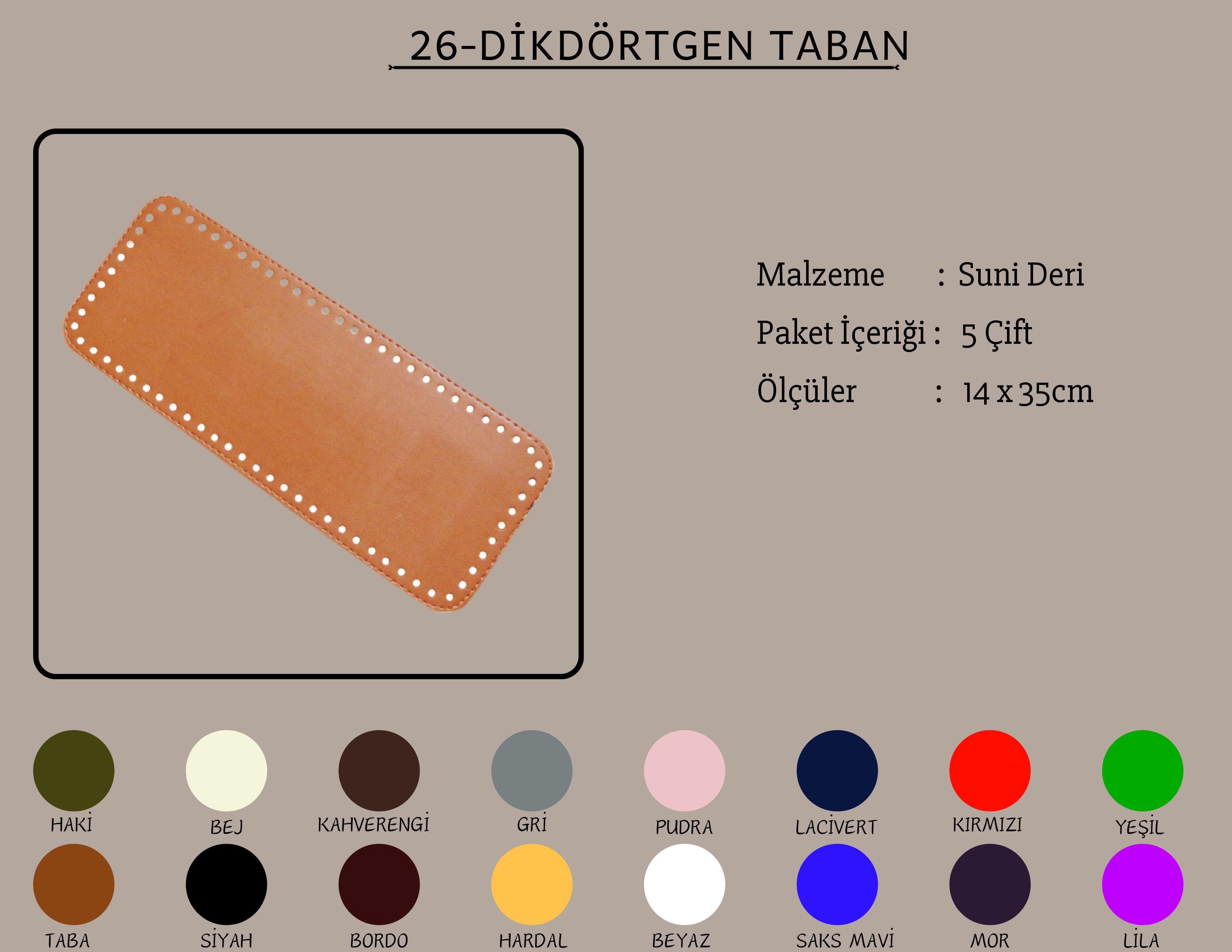 Perçinli Dikdörtgen Taban 14x35 CM