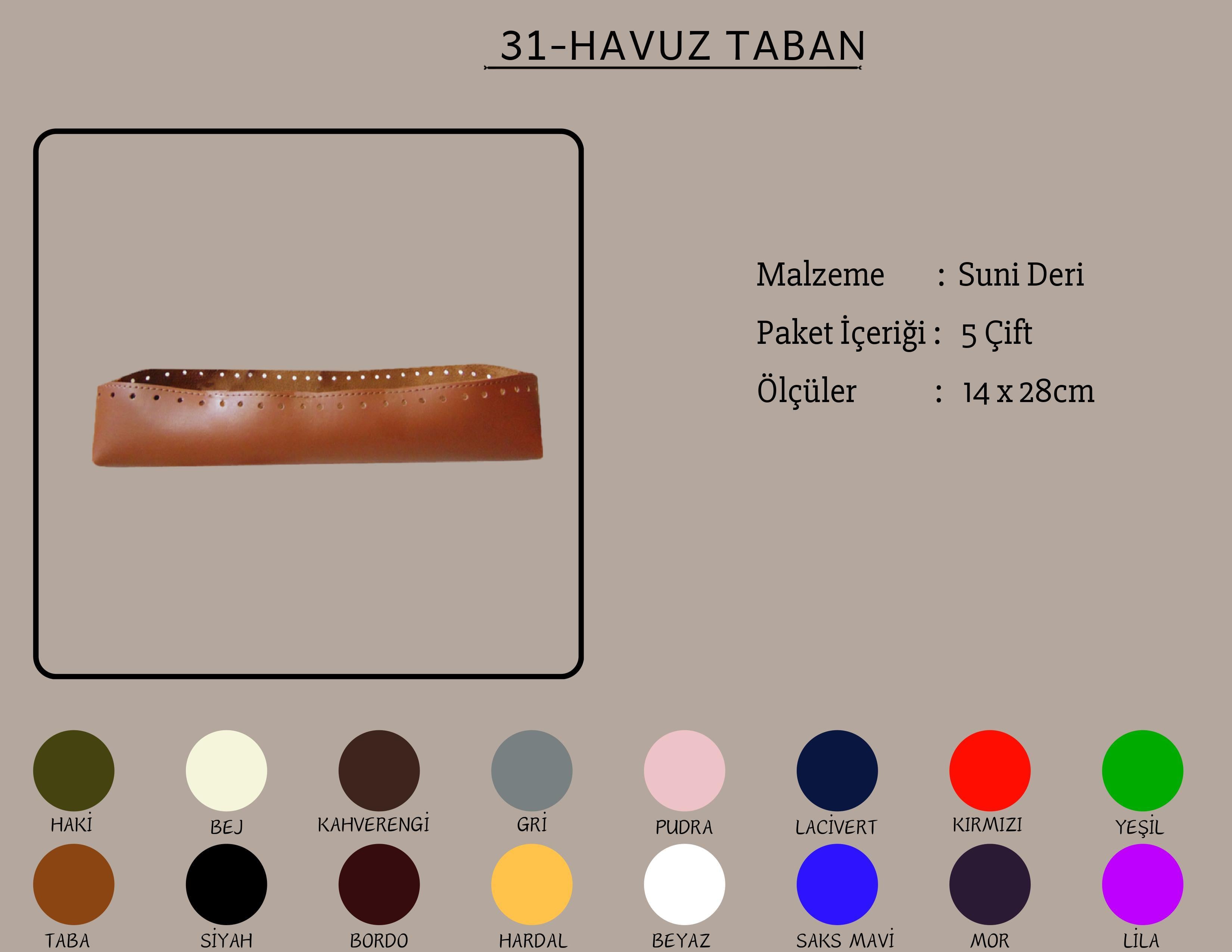 Perçinli Havuz Taban 14x28 CM