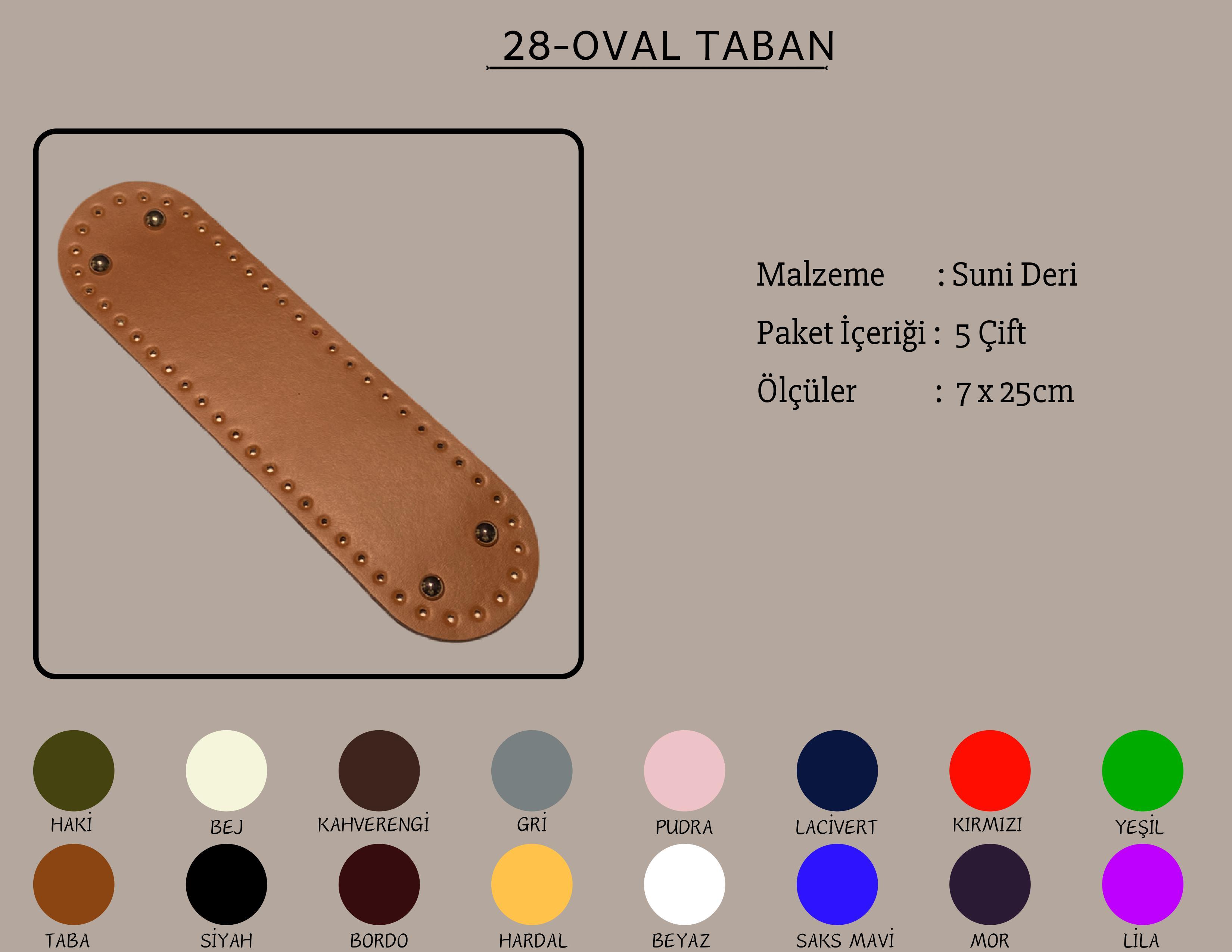 Perçinli Oval Taban 7x25 CM