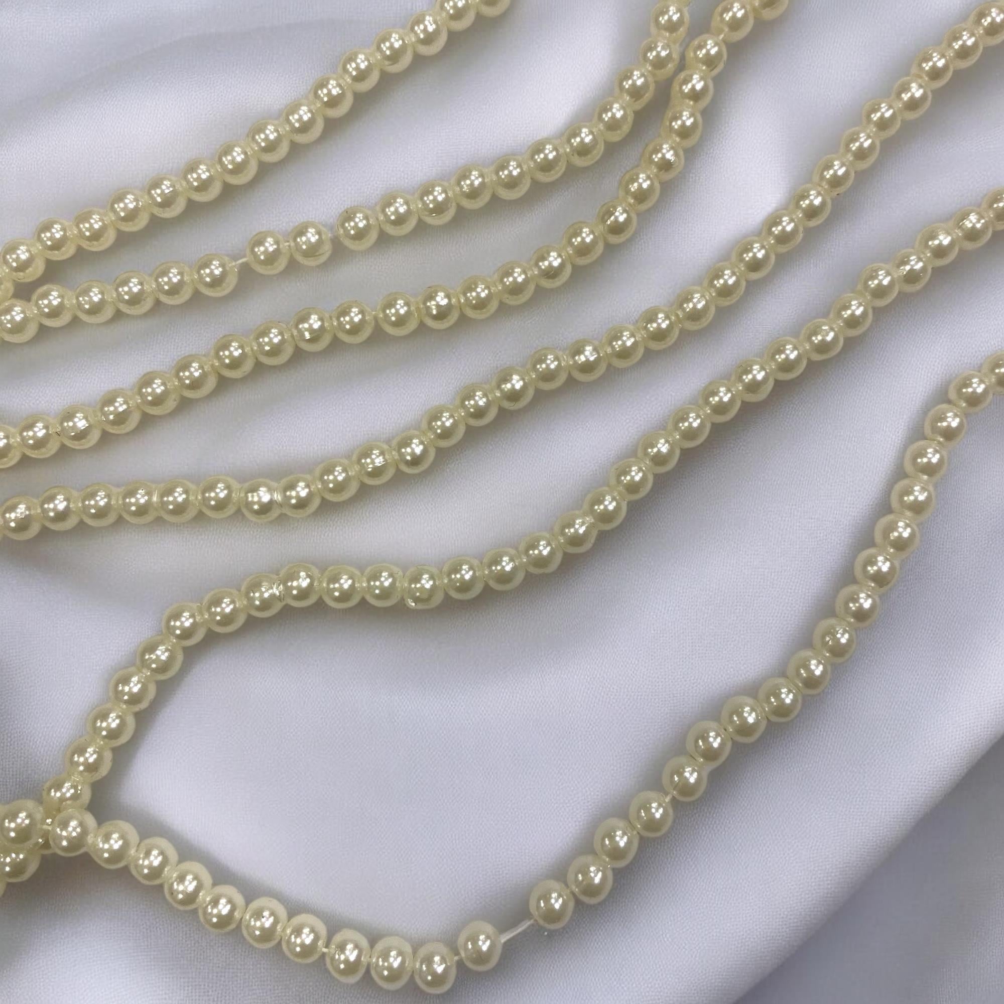 Plastik Arpa Dizi İnci Yuvarlak