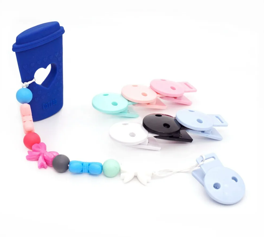 Plastik Renkli Emzik Askı Klipsleri