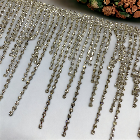 Püsküllü Swarovski Şerit Taş
