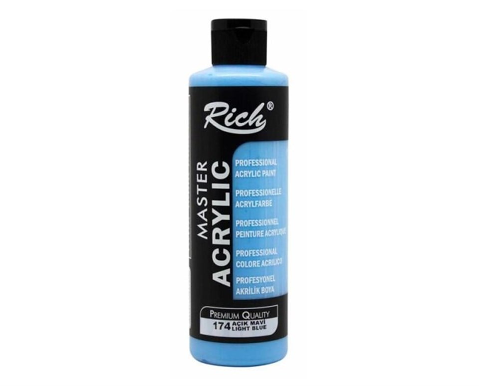 Rich Master Akrilik Boya 174 Açık Mavi 120cc