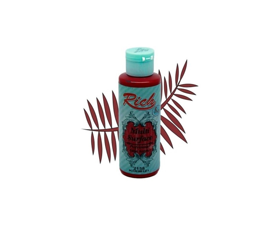 Rich Multi Surface 2158 Kırmızı Akrilik Boya 130cc