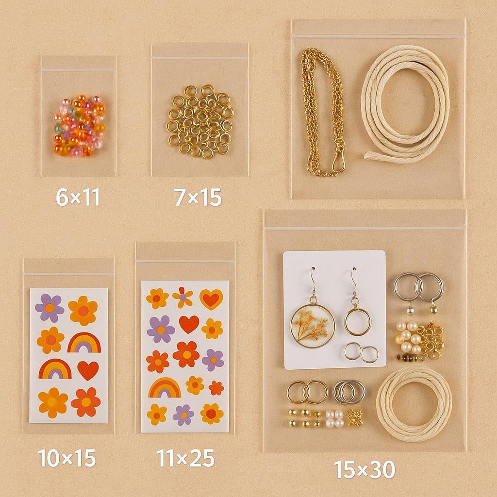 Şeffaf Beyaz Düz Jelatin Poşetler – Ambalaj ve Hediyelik (200GR.)