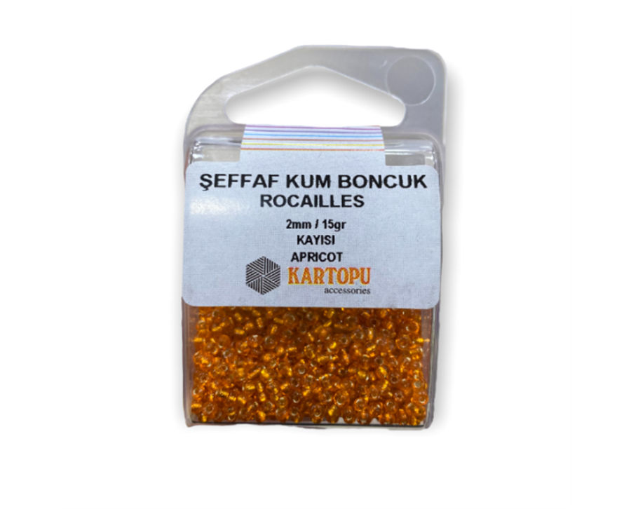 Şeffaf Kum Boncuk Rocaılles 15GR - Kayısı