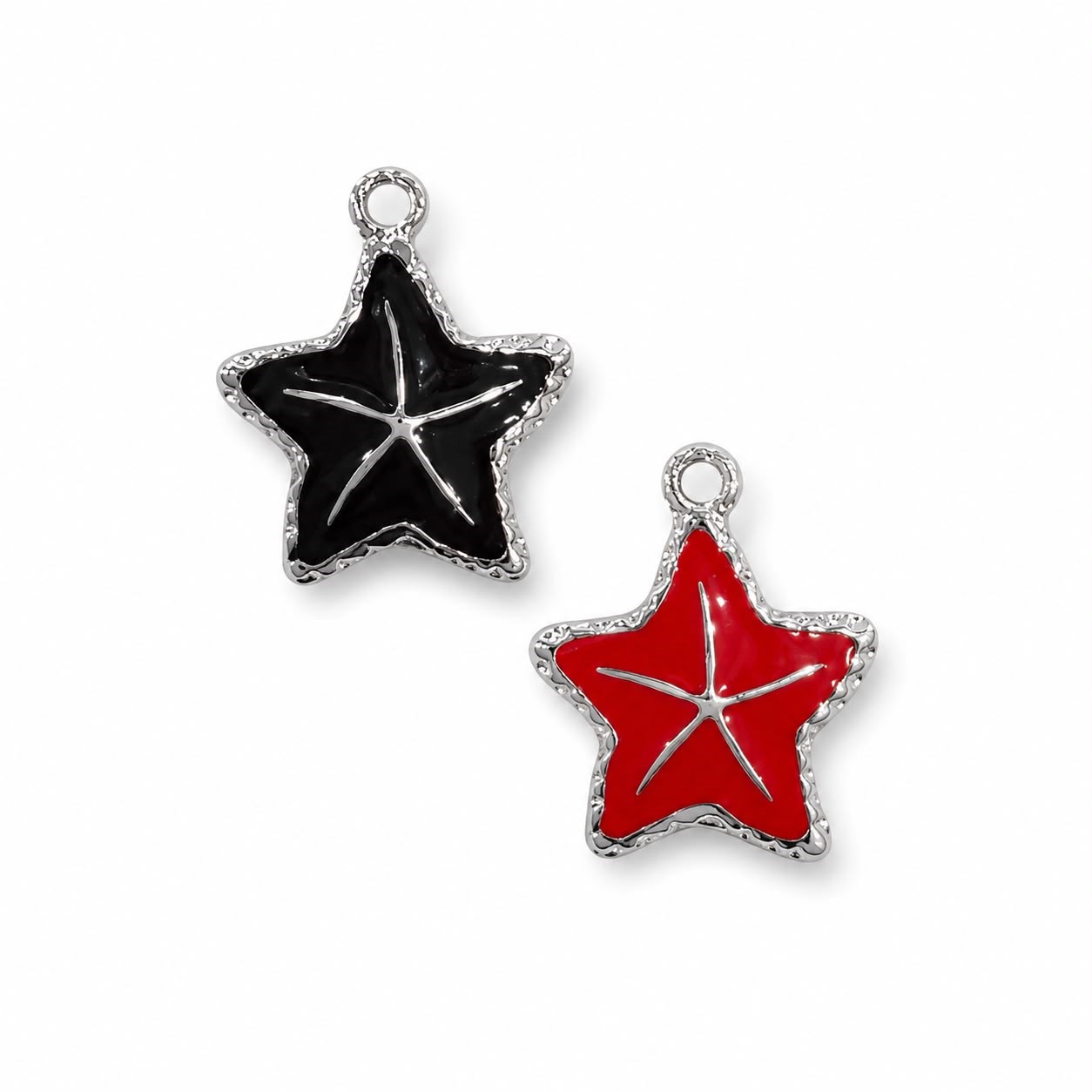 Silver Yıldız Desen Sallantı Uçlar