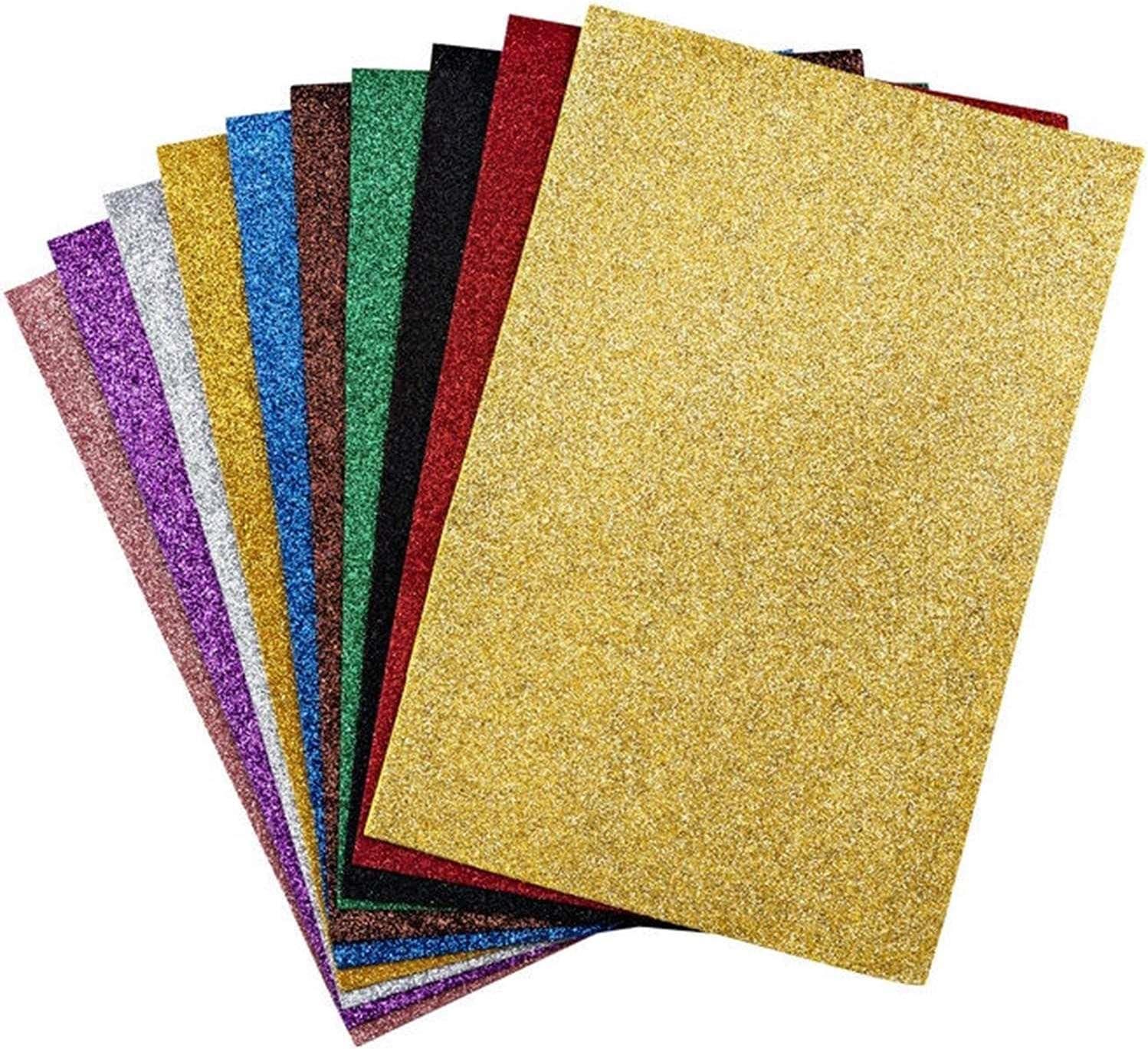 Simli Yapışkanlı Eva 20 x 30 Cm 10 Renk