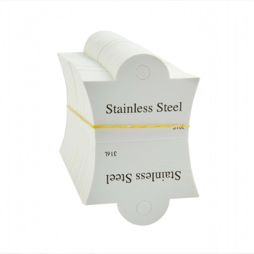 Stainless Stell Oval Bileklik Kartı - 10 Adet