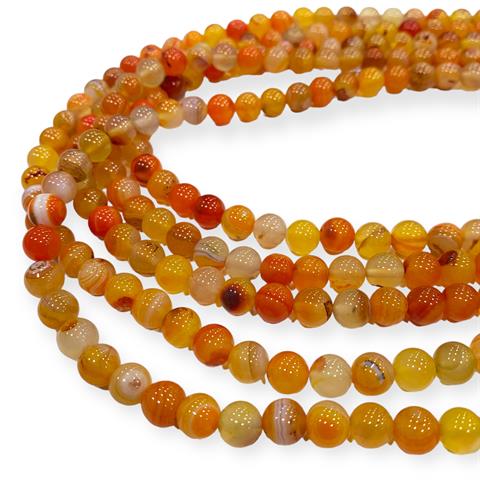 Turunç Akik Dizi Doğal taş