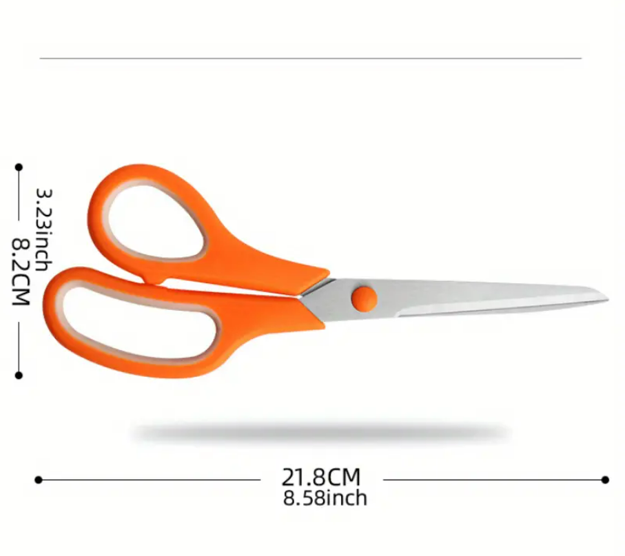 Ultra Sharp Turuncu Çok Amaçlı Makas - Ofis, Ev, Okul, Dikiş ve El Sanatları