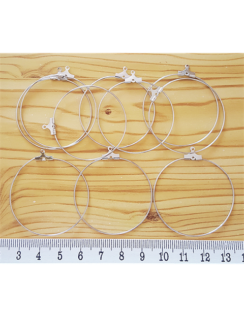 Üstten Delik Metal Küpe Klipsler 1 ÇİFT Paket / 35 MM