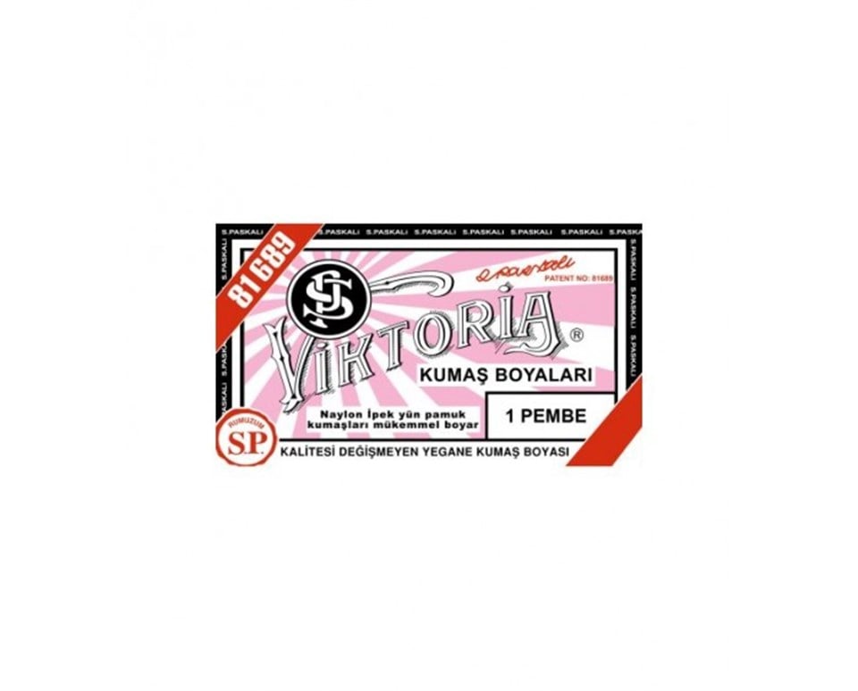 Viktoria Toz Kumaş Boyaları 1 Pembe
