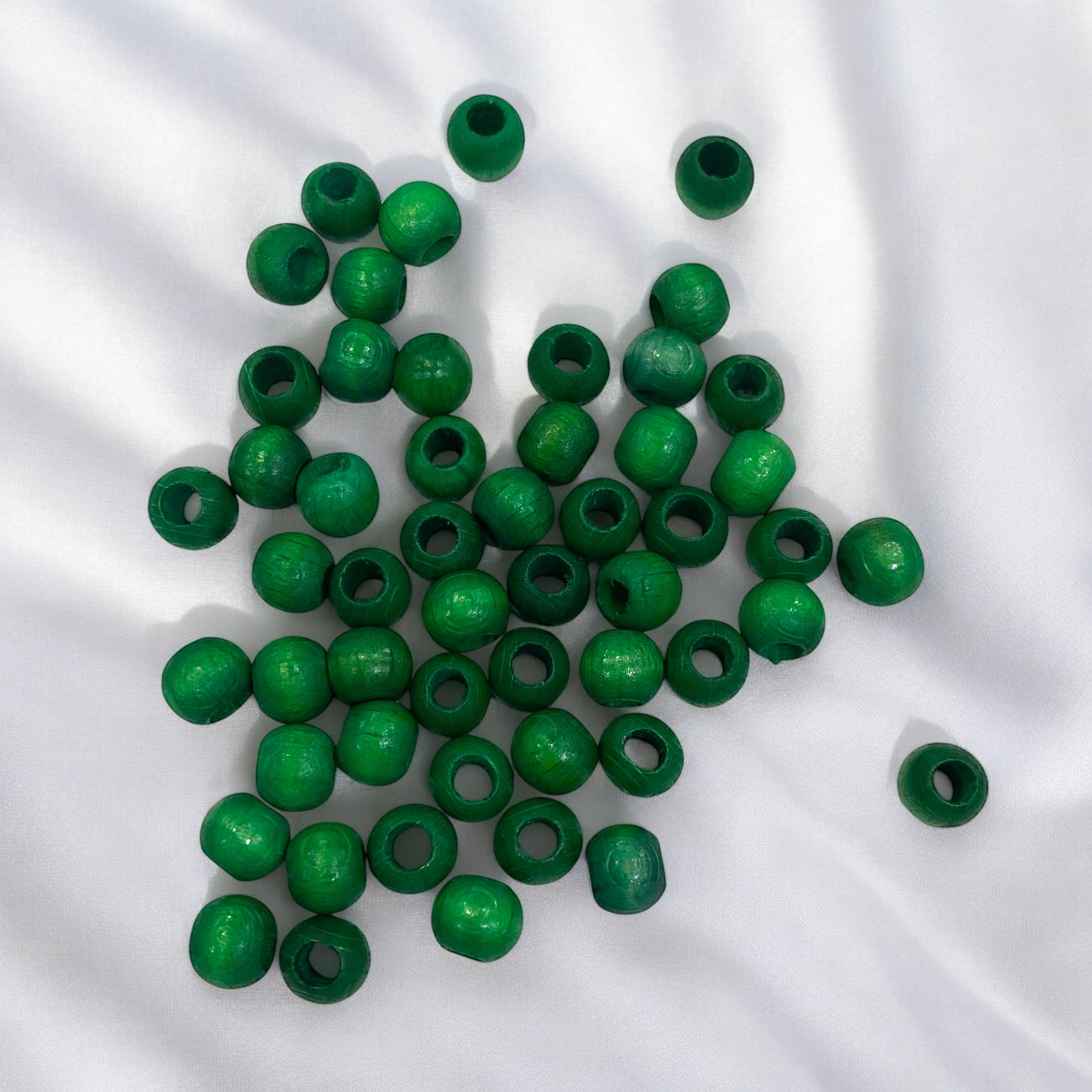 Yeşil 8 MM Ahşap Boncuk 10 Gram
