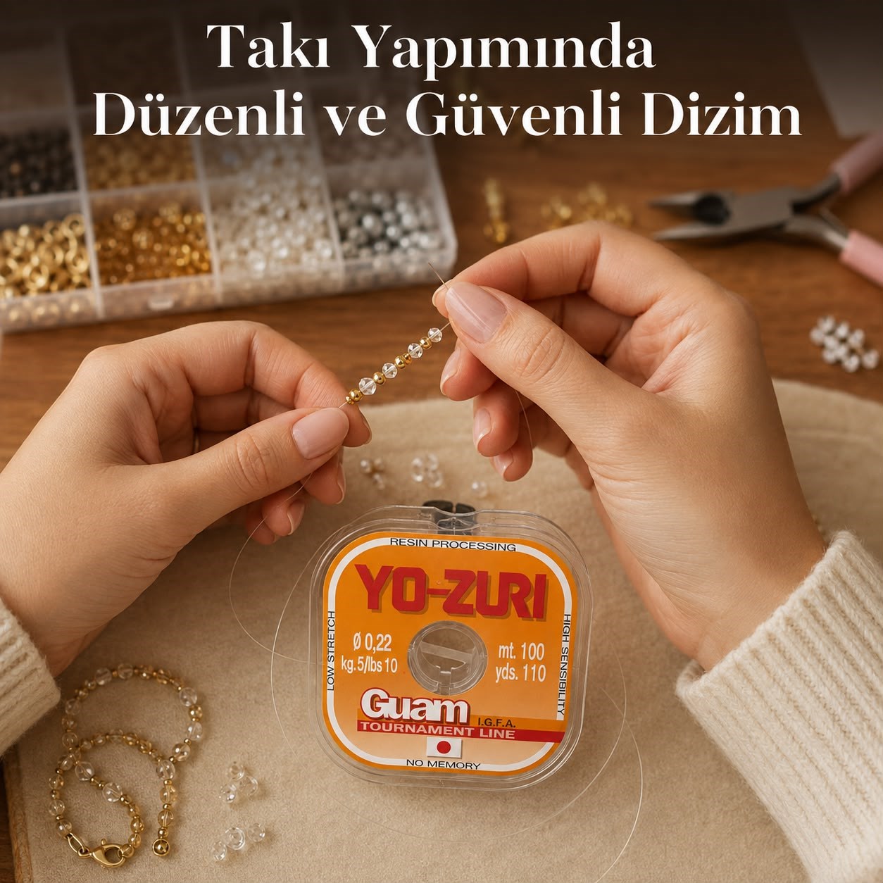 YO-ZURI Guam Şeffaf Misina – 0,22 mm Çok Kuvvetli