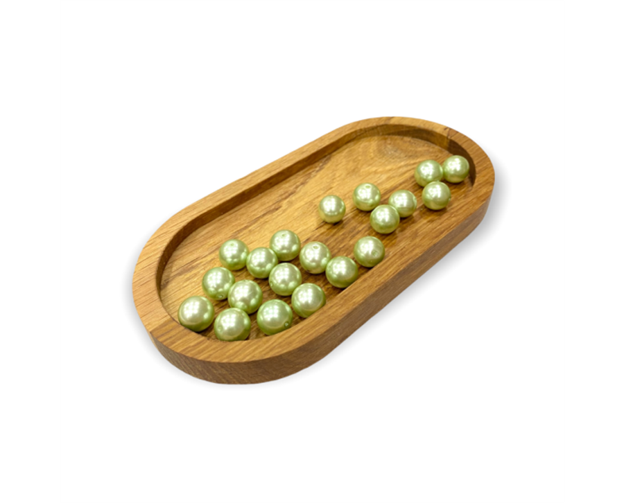 Yuvarlak Mint Yeşili İri İnci 12 MM - 5 Adet
