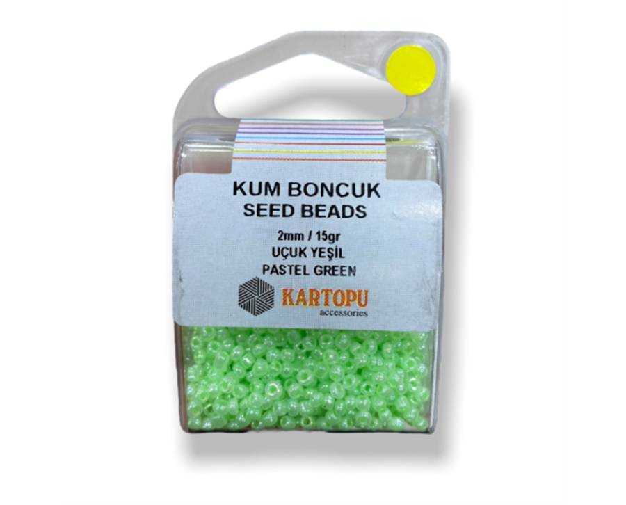 Kum Boncuk Seed Beads 15GR - Uçuk Yeşil 