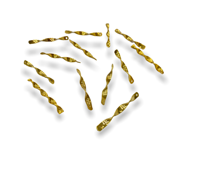 Kıvrık Delikli Gold Boru - 5 Adet 