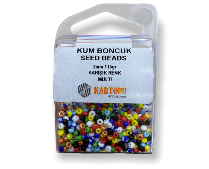 Kum Boncuk Seed Beads 15GR - Karışık Renk