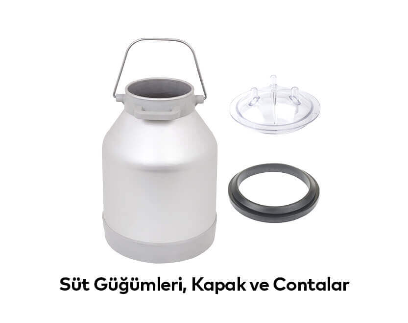 Süt Güğümleri, Kapak ve Contaları