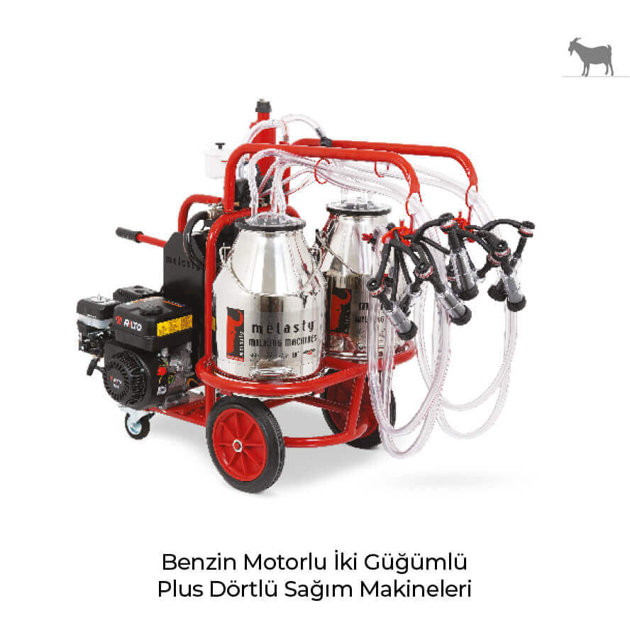 Benzin Motorlu İki Güğümlü Plus Dörtlü Süt Sağım Makineleri