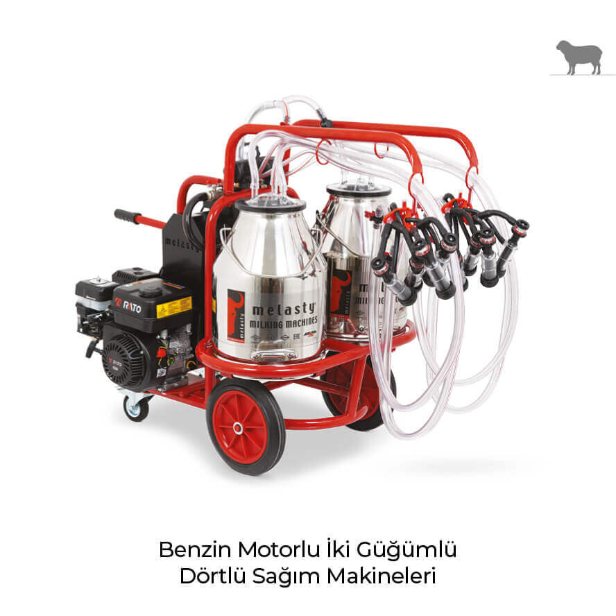 Benzin Motorlu İki Güğümlü Dörtlü Sağım Makineleri