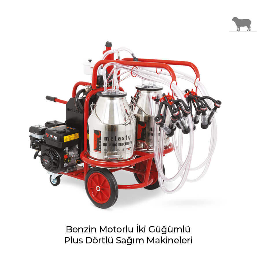 Benzin Motorlu İki Güğümlü Plus Dörtlü Sağım Makineleri