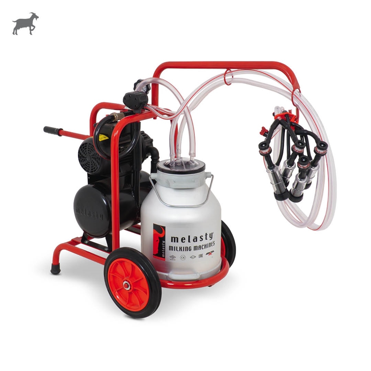 Keçi İkili Süt Sağım Makinesi (Alüminyum Güğüm - Kauçuk Memelik) (Kuru  Pompa) | Cimritilki.com