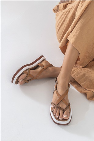 Grace Taba Deri Sandalet
