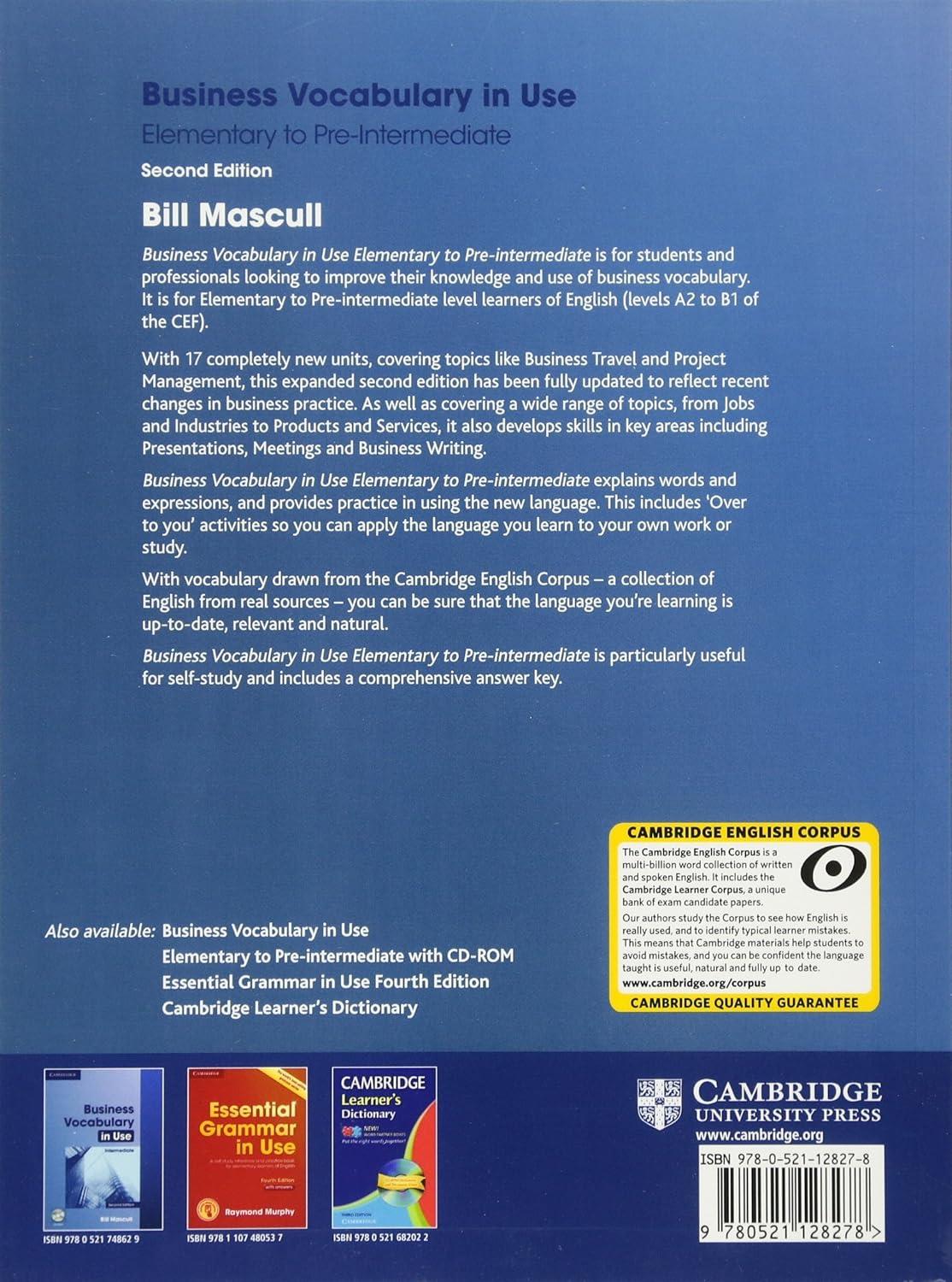 Business Vocabulary in Use Elementary to Pre-intermediate with Answers 2nd Edition