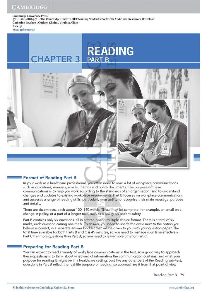 The Cambridge Guide to OET Nursing Students Book with Audio and Resources Download