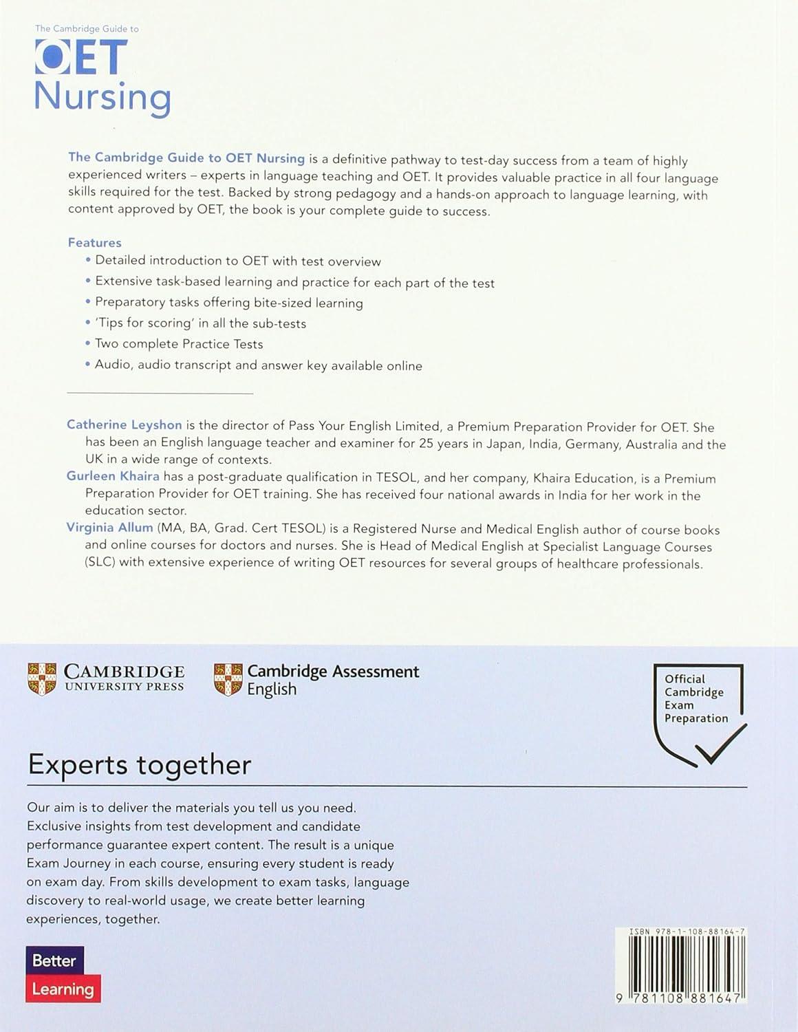 The Cambridge Guide to OET Nursing Students Book with Audio and Resources Download