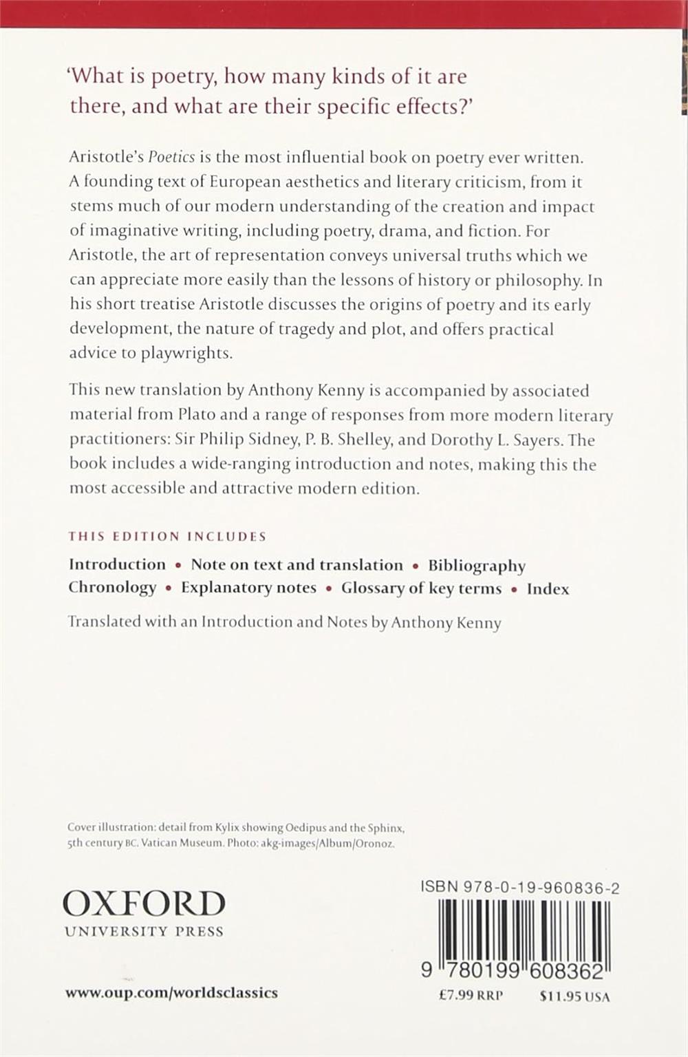 Aristotle, Poetics (Oxford Worlds Classics