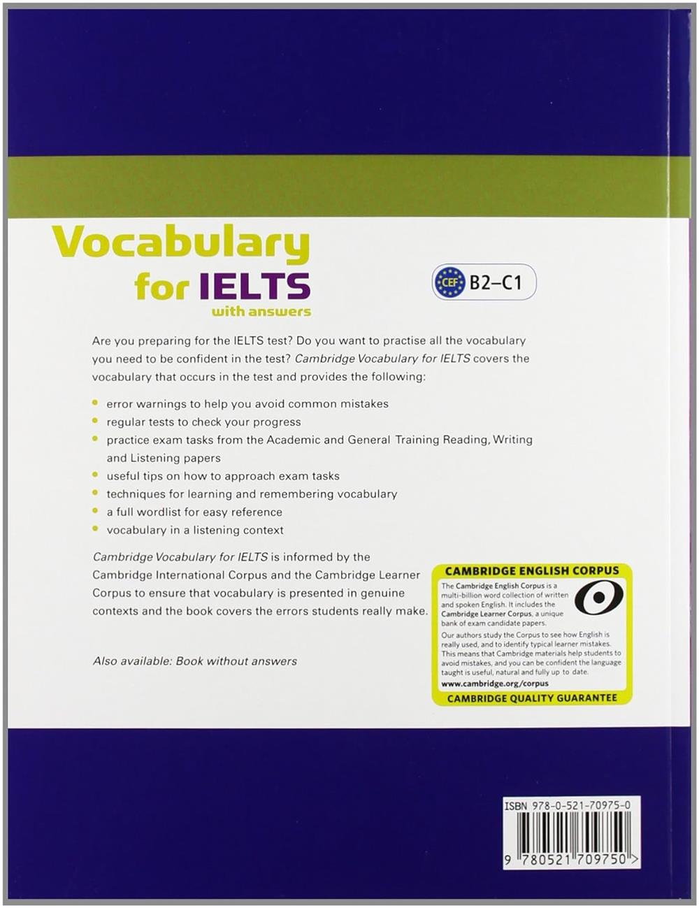 Cambridge Vocabulary for IELTS Book with Answers and Audio CD