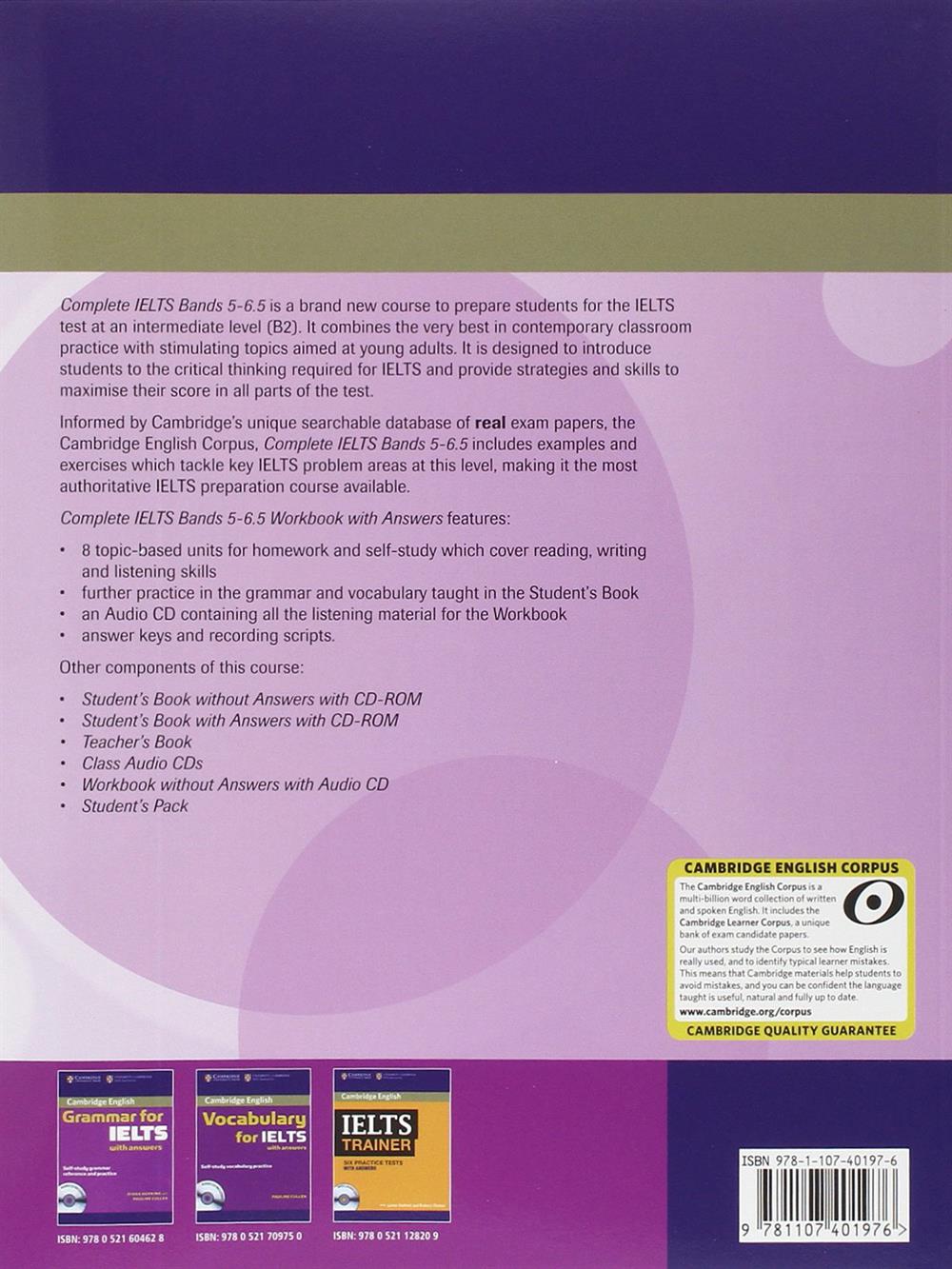 Complete IELTS Bands 5-6.5 Students Book, Workbook and CD