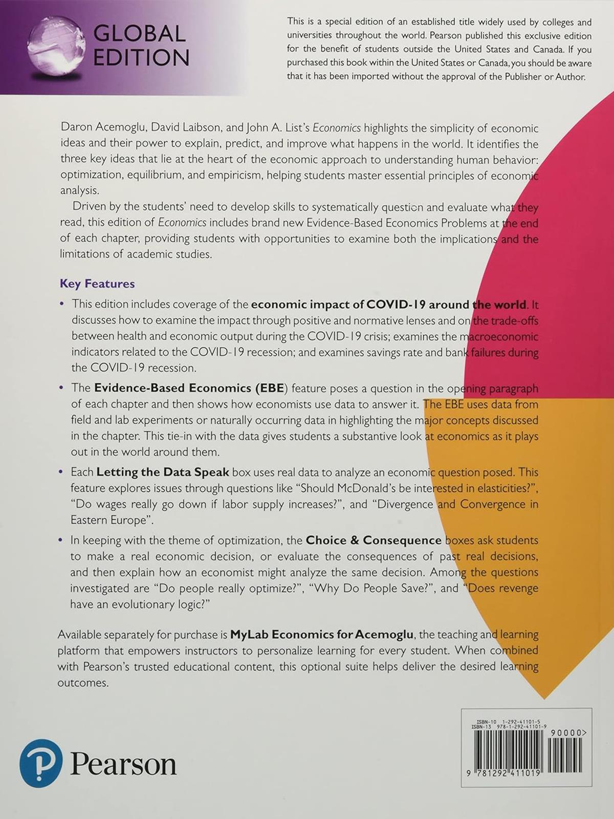 Economics, Daron Acemoglu, David Laibson, John List (Book + MyLab Code)