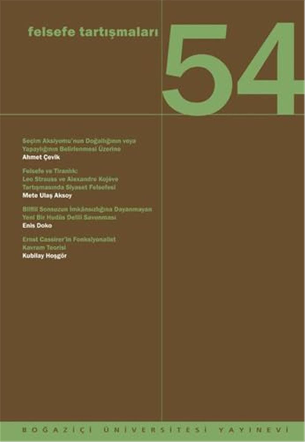Felsefe Tartışmaları 54  