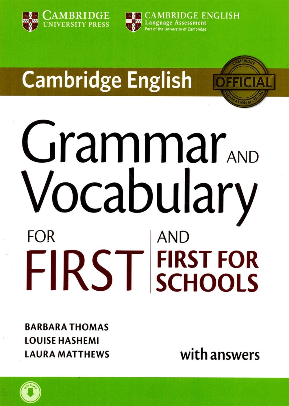 Grammar and Vocabulary for  First and First for Schools Book with Answers and Audio