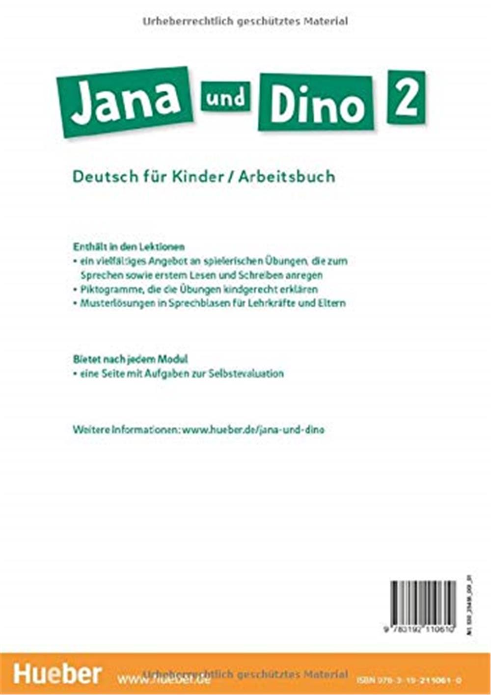 Jana und Dino 2: Kursbuch + Arbeitsbuch  Deutsch für Kinder.Deutsch als Fremdsprache 