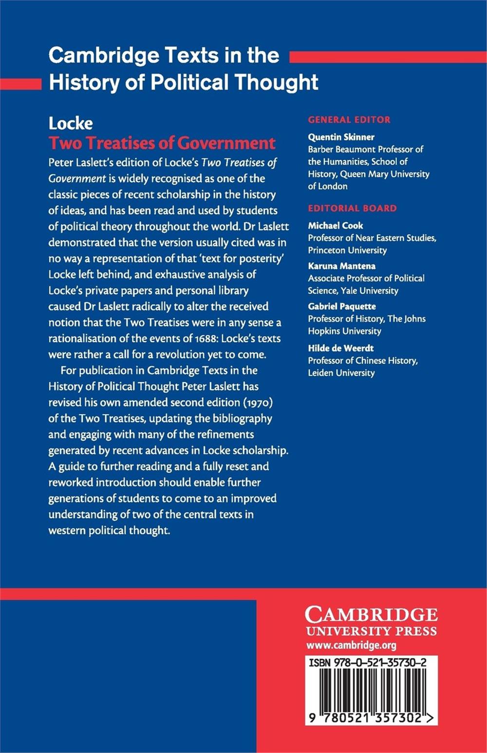 Locke: Two Treatises of Government Student edition