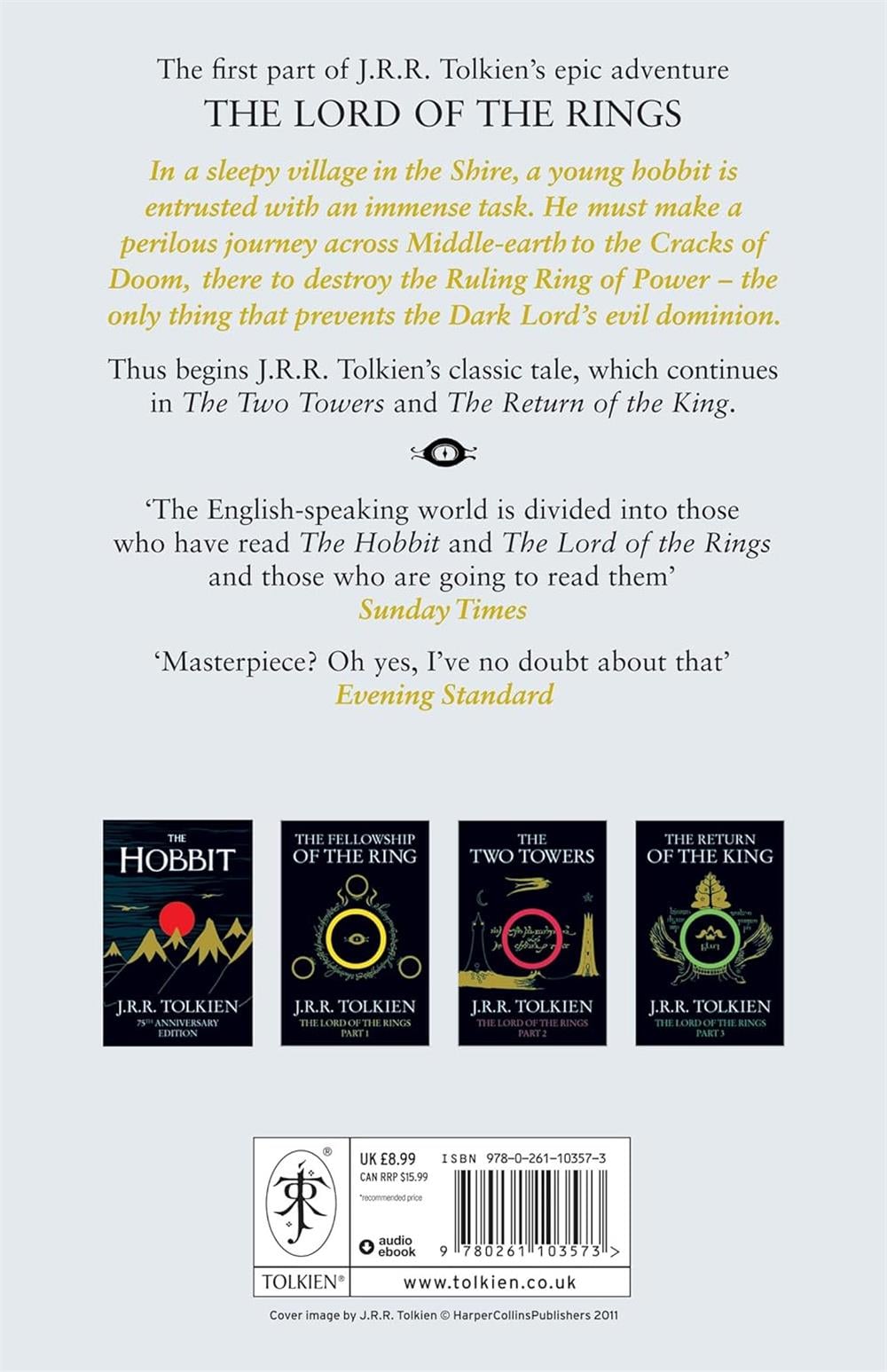 The Fellowship of the Ring  -J.R.R. Tolkien