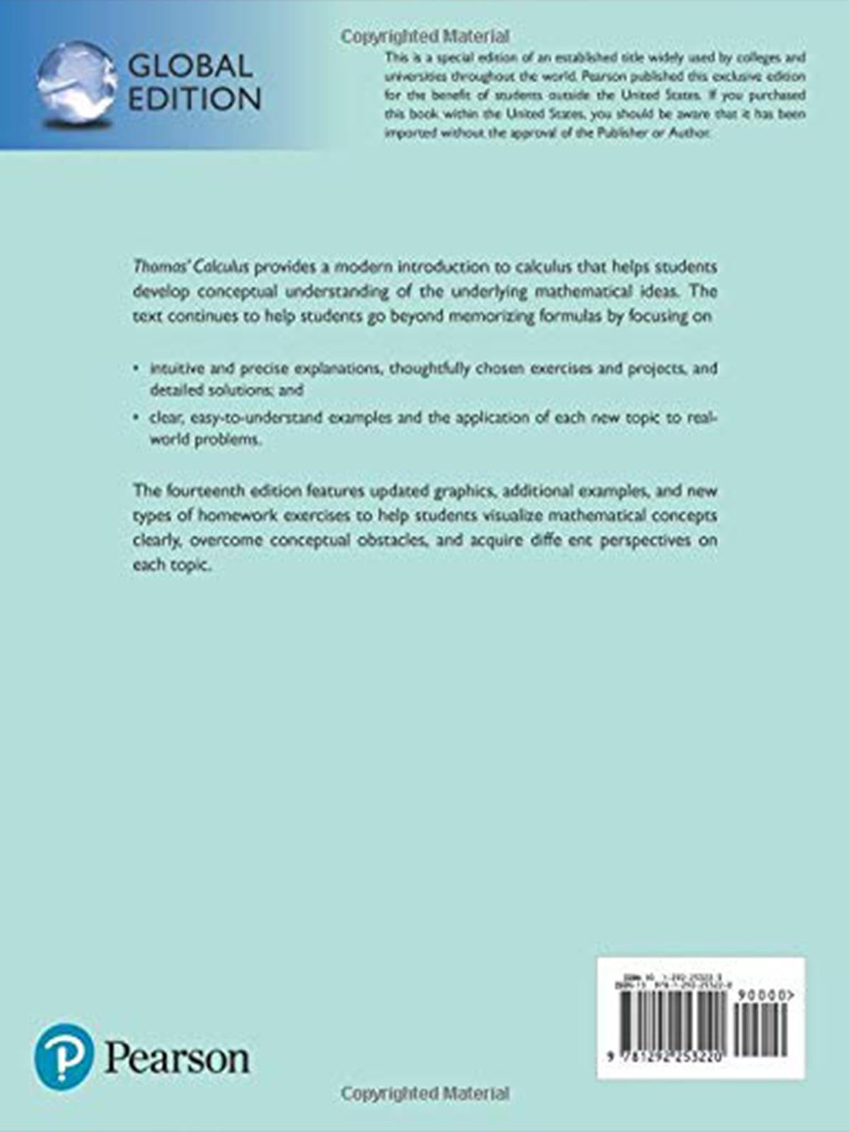 Thomas Calculus: Fourteenth Edition In Sl Units (Book + MyLab Code) 