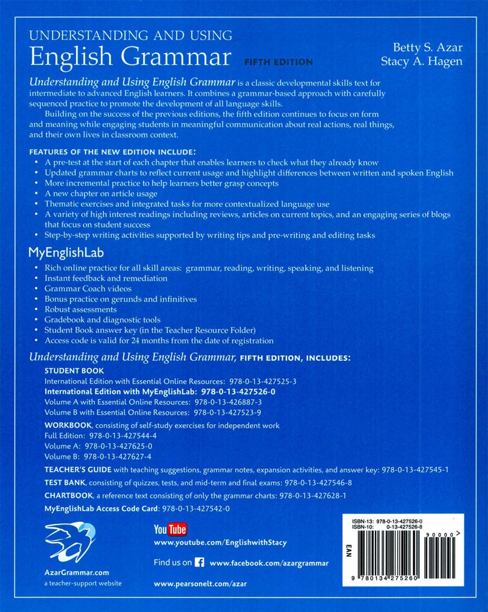 Understanding and Using English Grammar – 5th Edition (SB + MyEnglishLab)