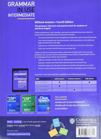 Grammar in Use Intermediate Students Book with Answers and eBook with audio ( American English)