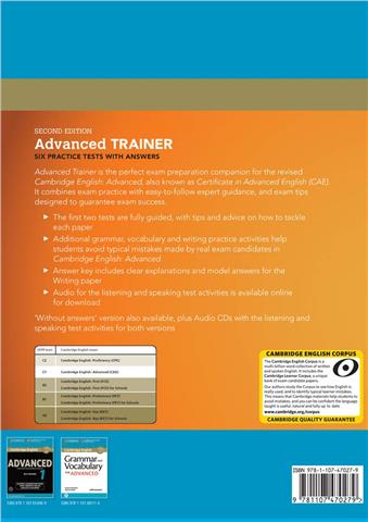 Advanced Trainer Six Practice Tests with Answers with Audio