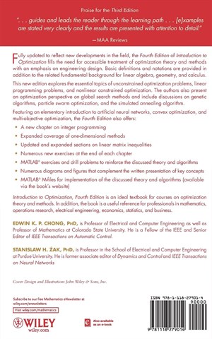 An Introduction to Optimization 4th Edition