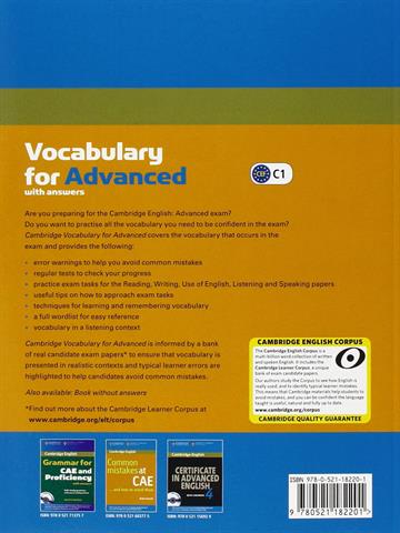 Cambridge Vocabulary for Advanced with Answers and Audio CD