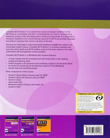 Complete IELTS Bands 4-5 Students Book, Workbook and CD