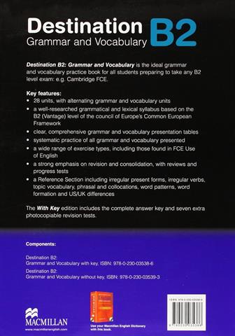 Destination Grammar & Vocabulary B2: Students Book with Answer Key