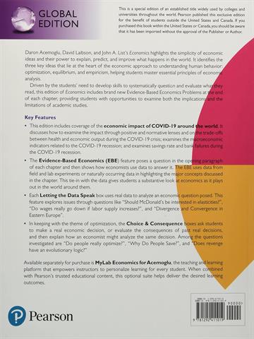 Economics, Daron Acemoglu, David Laibson, John List (Book + MyLab Code)